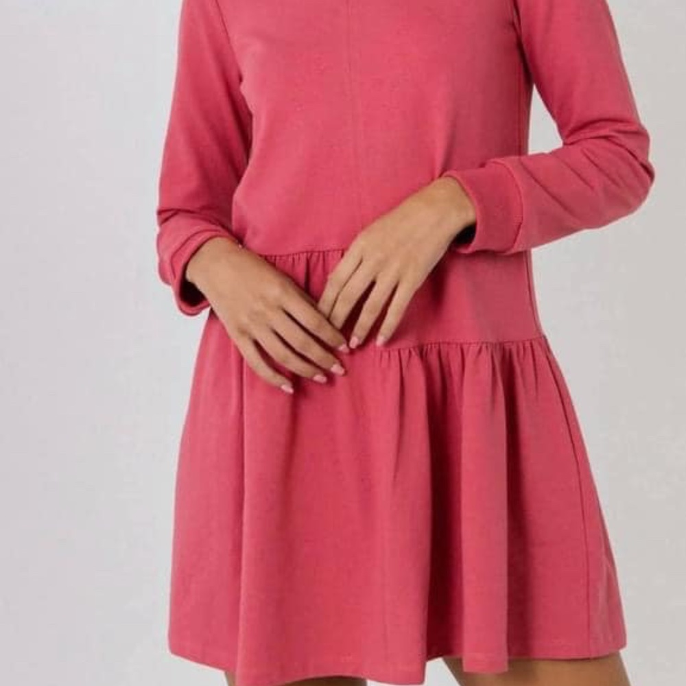 English Factory Long Sleeve Mauve Dress, Small, NWT